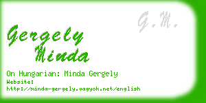 gergely minda business card